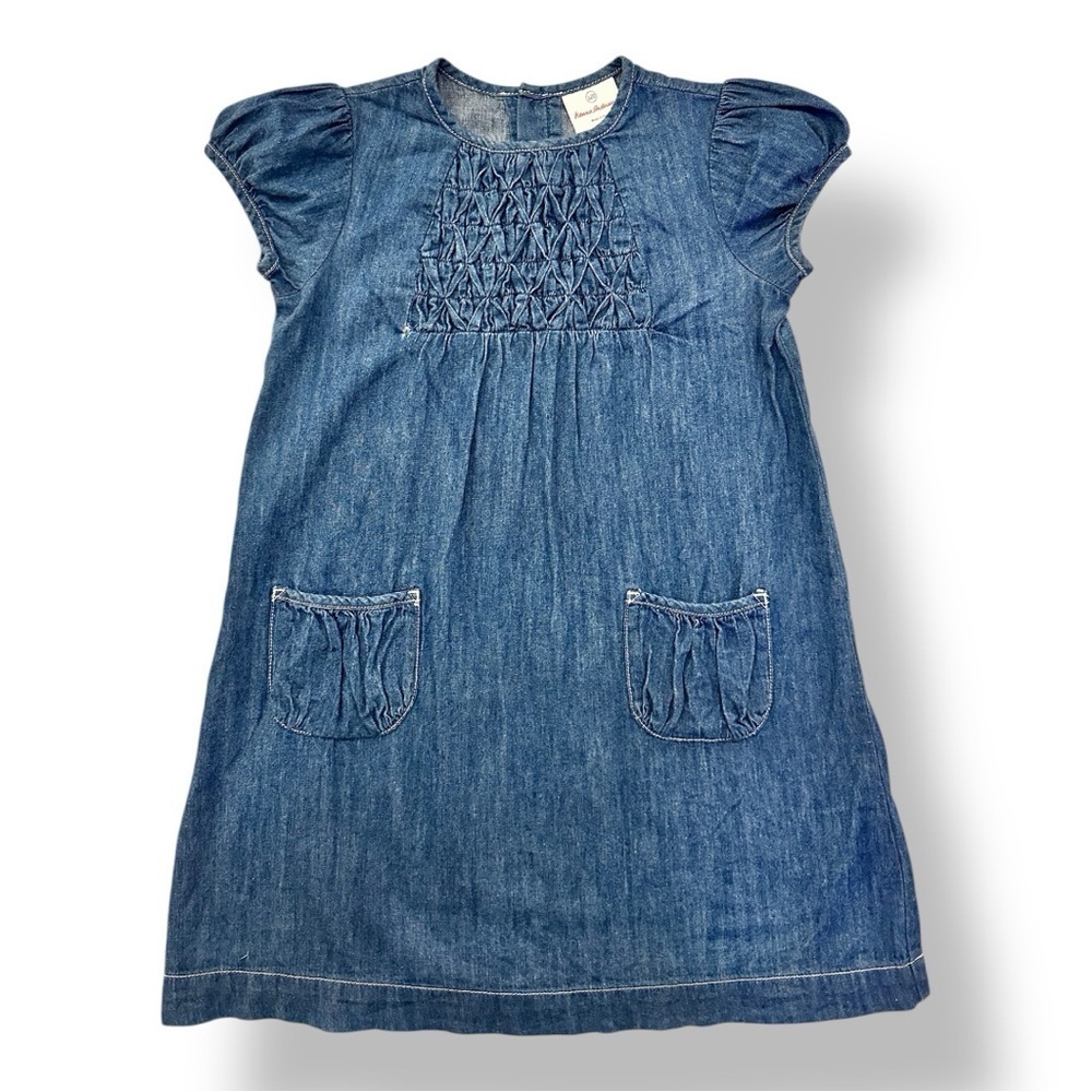 Hanna Andersson | Cap Sleeve Denim Dress (6-7 yrs)